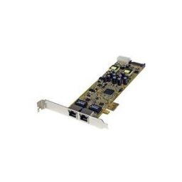 StarTech.com Carte Reseau PCI Express 2 ports Gigabit Ethernet RJ45 10/100/1000Mbps - POE/PSE - Adaptateur Reseau PCIe, 2 x Reseau (RJ45) - adaptateur reseau
