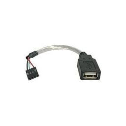 StarTech.com Cable USB 2.0 de 15 cm - USB A femelle vers adaptateur USB carte mere 4 broches F/F - cable USB - USB pour embase USB 2.0 a 4 broches - 15 cm