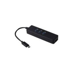 MCL Samar USB3C-125H3/C - adaptateur reseau - USB-C - Gigabit Ethernet x 1 + USB-C 3.0 x 3