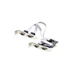 StarTech.com 4-Port Serial PCIe Card, Quad-Port PCI Express to RS232/RS422/RS485 (DB9) Serial Card, Low-Profile Bracket Incl., 16C1050 UART, TAA-Compliant, For Windows/Linux, TAA Compliant - Level-4 ESD Protection (PS74ADF-SERIAL-CARD) - adaptateur serie