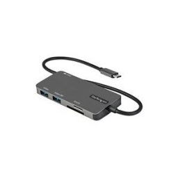 StarTech.com Adaptateur Multiport USB-C - USB Type C vers HDMI 4K, Alimentation 100W Passthrough, SD/MicroSD, Hub USB 3 Ports USB 3.0 - Mini Dock USB-C - Cable Integre 30cm (DKT30CHSDPD) - station d'accueil - USB-C / Thunderbolt 3 - HDMI