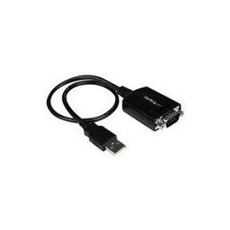 StarTech.com Cable adaptateur de 30 cm USB vers serie DB9 RS232 - Memorisation de port COM - 1x DB-9 male - 1x USB A male - adaptateur serie - USB - RS-232