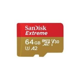SanDisk Extreme - carte memoire flash - 64 Go - microSDXC UHS-I
