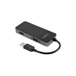 StarTech.com USB 3.0 to HDMI and VGA Adapter, 4K/1080p USB Type-A Dual Monitor Multiport Adapter Converter, External Video Graphics Card for Multiple Screens, Multi Display USB Adapter - USB 3.0 to HDMI VGA (USB32HDVGA) - adaptateur video - HDMI / VGA / a