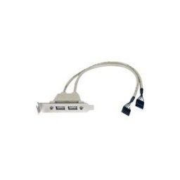 StarTech.com Cable adaptateur USB 2.0 IDC 5 broches vers plaque a 2 ports USB A - Faible encombrement - 2x IDC (F) - 2x USB 2.0 A (F) - panneau USB - USB pour connecteur en ligne 5 broches