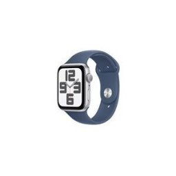 Apple Watch SE (GPS) 2e generation - aluminium argente - montre intelligente avec bande sport - denim - 32 Go