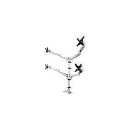 StarTech.com Bras pour ecran PC a 4 affichages - Support multidirectionnel pour quatre moniteurs jusqu'a 27 - Aluminium (ARMQUADPS) kit de montage - bras reglable - pour 4 moniteurs - argent - Conformite TAA