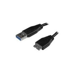 StarTech.com Cable SuperSpeed USB 3.0 slim et court A vers Micro B de 15 cm - Cordon USB A vers Micro B - Male / Male - Noir - cable USB - Micro-USB de type B pour USB type A - 15 cm