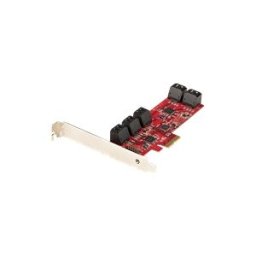 StarTech.com Carte PCI Express SATA 10 ports - Contrôleur PCIe SATA - ASM1166 Non-Raid - Convertisseur PCI Express 2.0 vers SATA - Connecteurs Empiles - Carte d'Extension SATA (10P6G-PCIE-SATA-CARD) - contrôleur de stockage - SATA 6Gb/s - PCIe 2.0 x2