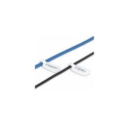StarTech.com 3.5in (9cm) Cable Labels, 100 Pack White, Cable/Cord Tags (CABLE-TAG-HLWH) - etiquettes d'identification de cable - fixation crochet a crochet, inscription