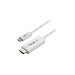 StarTech.com 3ft (1m) USB C to HDMI Cable, 4K 60Hz USB Type C to HDMI 2.0 Video Adapter Cable, Thunderbolt 3 Compatible, Laptop to HDMI Monitor/Display, DP 1.2 Alt Mode HBR2 Cable, White - 4K USB-C Video Cable (CDP2HD1MWNL) - cable adaptateur - HDMI / USB