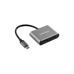StarTech.com CDP2DPHD Adaptateur multiport USB-C vers DisplayPort ou HDMI - 4K 60 Hz - Convertisseur 2-en-1 USB Type-C a DP HDMI - adaptateur video - DisplayPort / HDMI - 20.5 cm