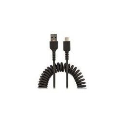 StarTech.com Cable USB vers USB-C de 50cm - Cordon USB USB-C Enroule a Usage Intensif - Cable USB-A vers USB-C en Fibre Aramide Robuste - Chargeur USB-C M/M - Adaptateur TB3 Noir (R2ACC-50C-USB-CABLE) - Cable USB de type-C - USB pour 24 pin USB-C - 50 cm
