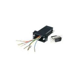 StarTech.com Adapteur Modulaire DB9 Male vers RJ45 Femelle Noir - DB9 a RJ45 M/F - adaptateur serie