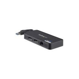 StarTech.com Station d'accueil USB 3.0 double affichage DisplayPort 4K 60Hz pour PC portable - 2x DP 4K 60Hz ou 1x DP 5K 60Hz - station d'accueil - USB - 2 x DP - 1GbE