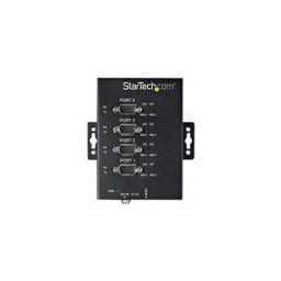 StarTech.com Hub industriel USB vers serie RS232 / RS422 / RS485 a 4 ports avec protection electrostatique (ESD) 15 kV - adaptateur serie - USB 2.0 - RS-232/422/485 x 4 + USB 2.0 x 1 - Conformite TAA