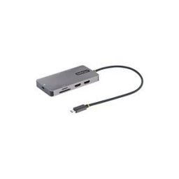 StarTech.com Adaptateur Multiport USB C - Video Double HDMI 4K 60Hz - Hub USB-A 5 Gbps a 2 Ports, 100W PD Pass-Through, GbE, SD/Micro SD, Station d'Accueil/Mini Dock, Cable 30cm (120B-USBC-MULTIPORT) - station d'accueil - USB-C / Thunderbolt 3 / Thunderbo