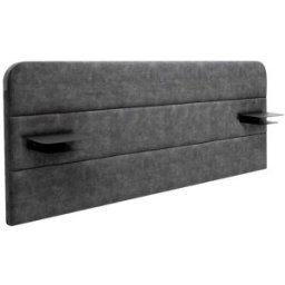 Tête de Lit Lounge TEMPUR® Velours Cendré (sur commande) 320 x 120 x 9 cm (dont éco-part 3 )