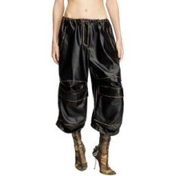 Diesel - Bermuda cargo en similicuir - Shorts - Femme - Noir 38