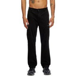 Diesel - Pantalon en sergé de peau de pêche délavée - Pantalons - Homme - Noir 50