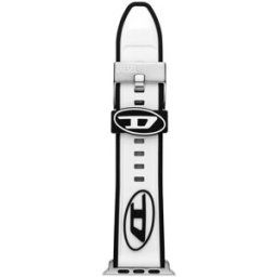 Diesel - Bracelet de montre en silicone pour l'Apple Watch, 42mm, 44mm, et 45mm. - Accessoires Smartwatches - Mixte - Blanc UNI