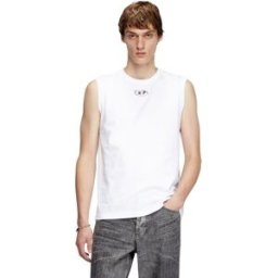 Diesel - Débardeur avec Oval D métallisé - T-Shirts - Homme - Blanc XL