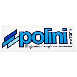 Autocollant Polini 16cm x 6cm bleu