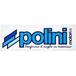 Autocollant Polini 12cm x 4cm bleu