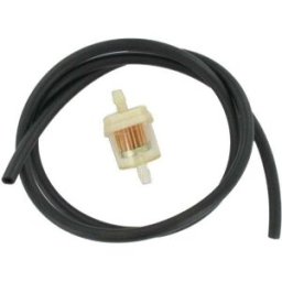 1Tek Origine Filtre à essence cylindrique papier Ø6 avec durite noire 6x9 1m