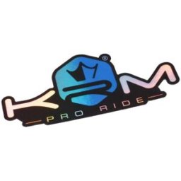 Autocollant KRM Pro Ride bleu holographique