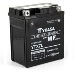 Batterie Yuasa YTX7L-BS 12V 6,3 Ah prête à l’emploi