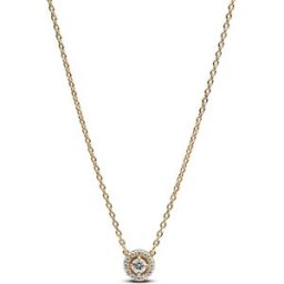 Pandora Collier avec Pendentif Halo Rond Pavé female