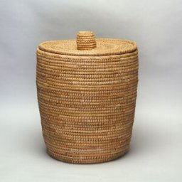 Pxwp Panier en osier avec couvercle - 60 cm