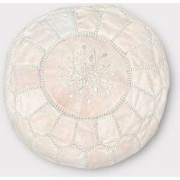 Pxwp Pouf en cuir naturel clair mini
