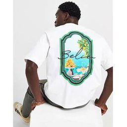 JD Sports Belier T-shirt Capri View Homme - White, White