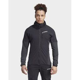 JD Sports adidas Veste coupe-vent à capuche en molleton Terrex Techrock - Black, Black