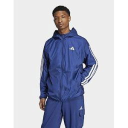 JD Sports adidas Coupe-vent 3 bandes Essentials - Dark Blue / White, Dark Blue / White