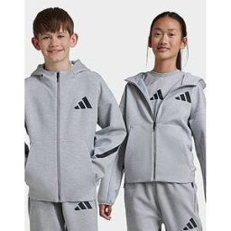 JD Sports adidas Veste de survêtement à capuche entièrement zippée Z.N.E. Enfants - Medium Grey Heather / Black, Medium Grey Heather / Black