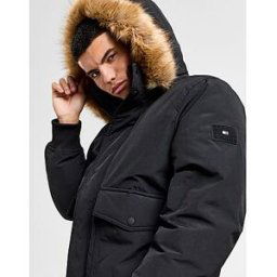 JD Sports Tommy Hilfiger Doudoune en fausse fourrure Homme - Black, Black