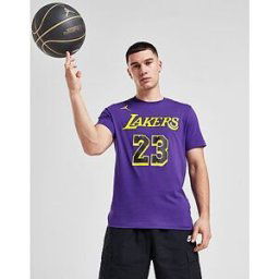 JD Sports Jordan T-shirt NBA LA Lakers James #23 Statement Homme - Purple, Purple