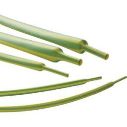 Hongshang ART002775 Gaine thermorétractable sans colle jaune, vert 50.80 mm 25.40 mm Taux de retreint:2:1 Marchandise vendue au mètre