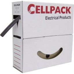 CellPack 127027 Gaine thermorétractable sans colle noir 1.60 mm 0.80 mm Taux de retreint:2:1 15 m
