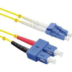 ROLINE Câble Patch FO duplex OS2, 9/125µm LC/SC, jaune, 0,5 m