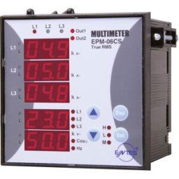 ENTES EPM-06CS-96 Appareil de mesure numérique à encastrer Tension, courant, fréquence, heures de fonctionnement, nombre dheures total