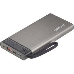 Powerbank (batterie supplémentaire) VOLTCRAFT PB-10-PD3.0 10000 mAh Power Delivery 3.0 LiPo gris-noir Affichage du statut