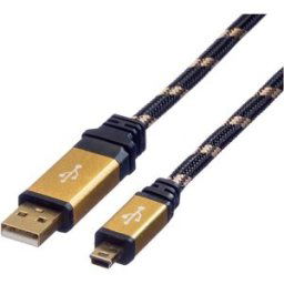 ROLINE GOLD Câble USB 2.0, type A - mini 5- broches, 3 m