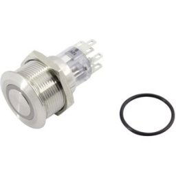 Bouton-poussoir TRU COMPONENTS TC-GQ22-A-22E/W/12V/S203 1602473 250 V 5 A 2 x Off/(On) IP65 à rappel 1 pc(s)