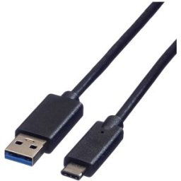 ROLINE Câble USB 3.2 Gen 1, A-C, M/M, noir, 1 m