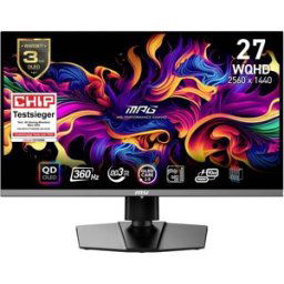Moniteur gaming MSI MPG 271QRXDE QD-OLED CEE G (A - G) 67.3 cm 26.5 pouces 2560 x 1440 pixels 16:9 0.03 ms HDMI™, DisplayPort, USB-A, USB-C®, prise casque OLED