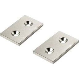 TRU COMPONENTS Aimant permanent rectangulaire N35 température limite (max.) : 80 °C Conrad Components W40L25T5-2M4